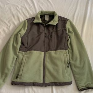 Free Country Grey & Green Zip Up Jacket Size Medium
